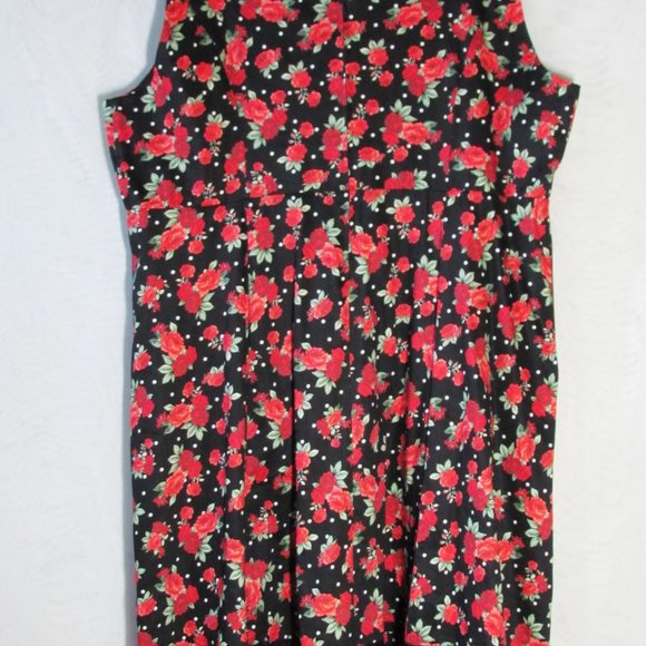 TORRID RETRO CHIC 28 Black/Red Print Dress - Picture 2 of 6